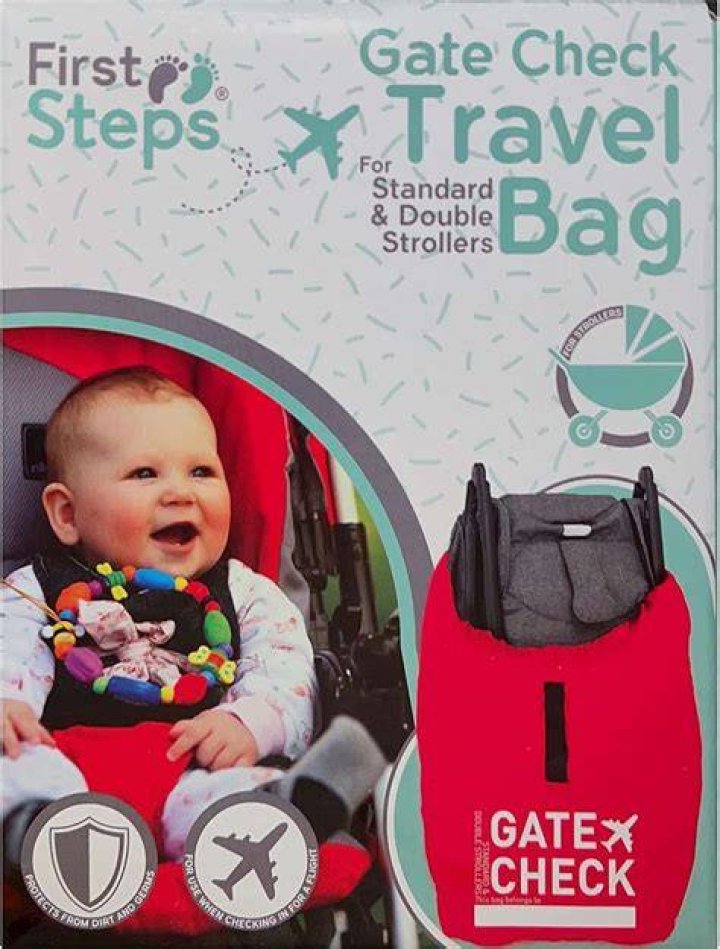 How do you gate check a stroller?