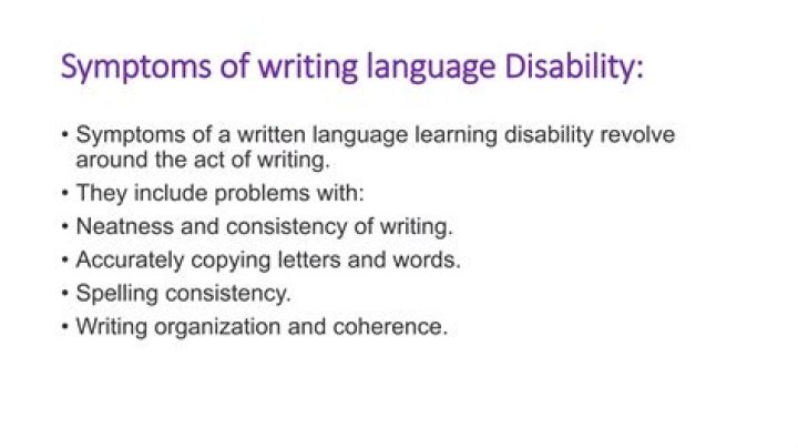 What are some writing disabilities?