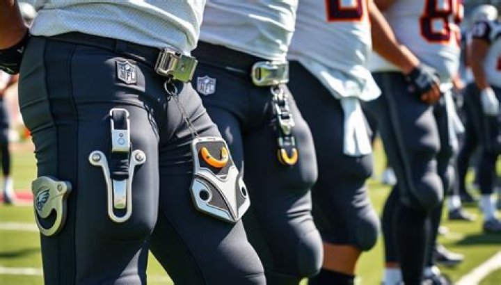 What is hanging from NFL players pants?